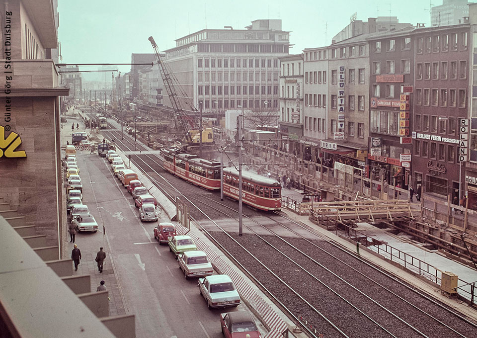 Foto aus der Zeit des Stadt- und U-Bahn-Baus