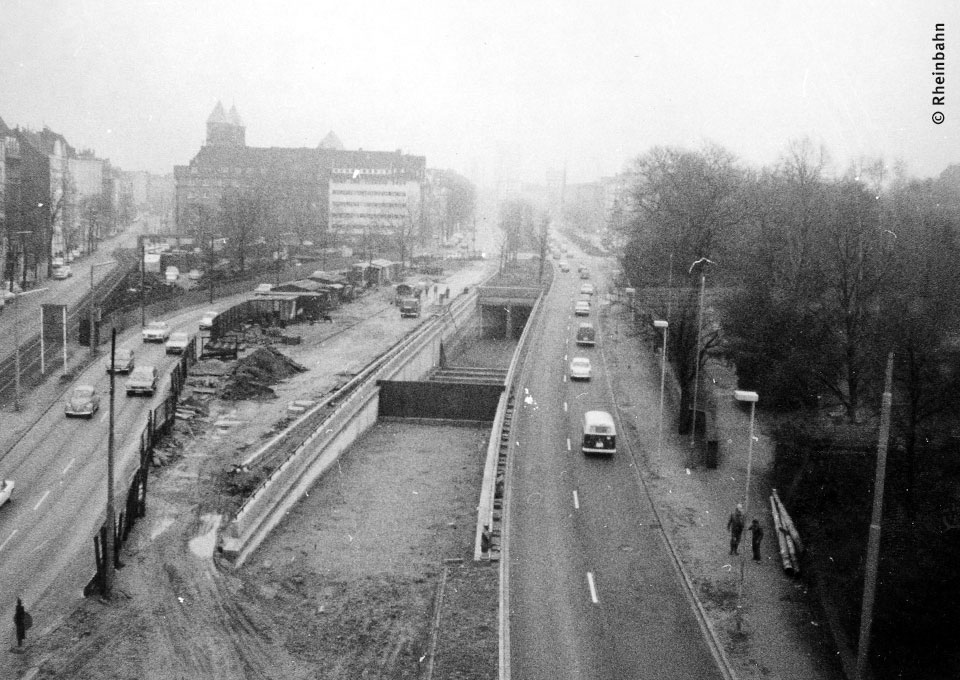 Foto aus der Zeit des Stadt- und U-Bahn-Baus