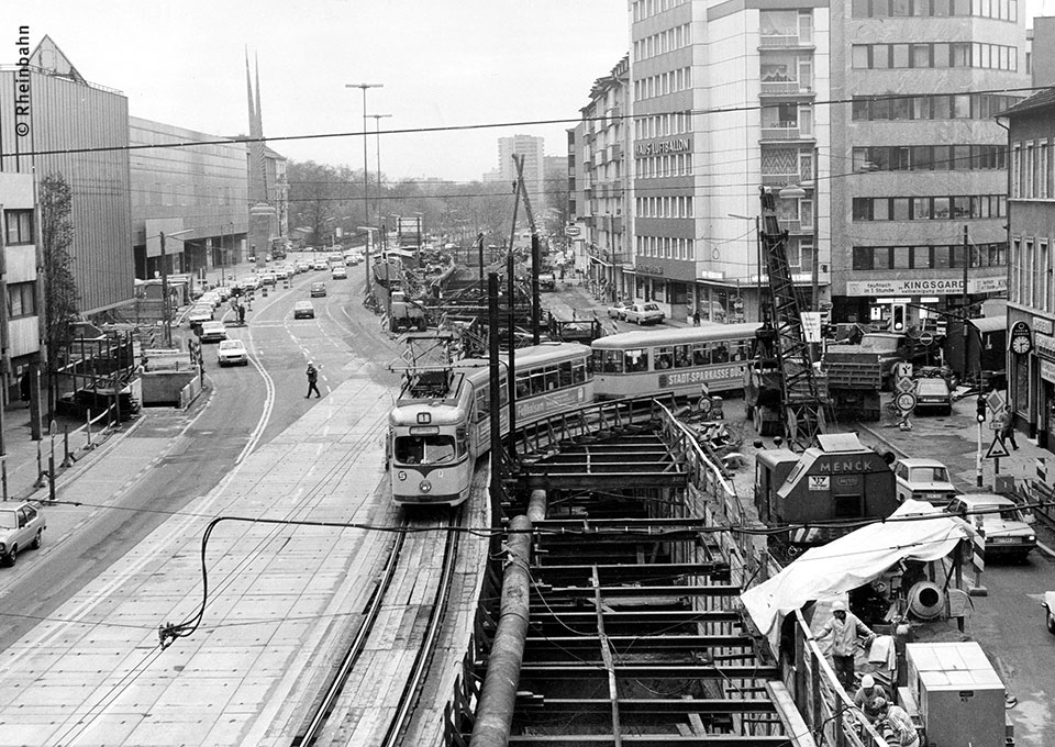 Foto aus der Zeit des Stadt- und U-Bahn-Baus