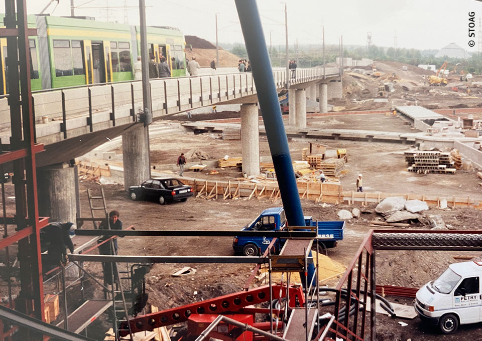 Foto aus der Zeit des Stadt- und U-Bahn-Baus