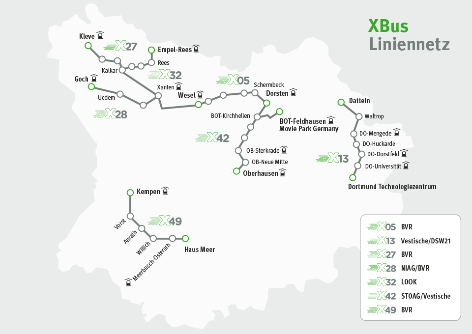 Das XBus-Liniennetz im VRR